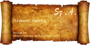 Szenes Ágota névjegykártya